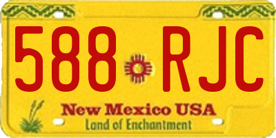 NM license plate 588RJC