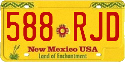 NM license plate 588RJD