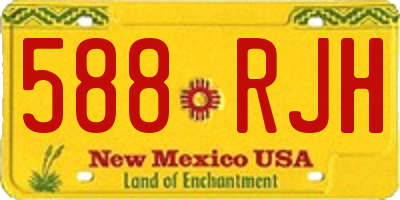 NM license plate 588RJH