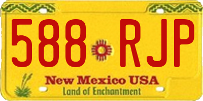 NM license plate 588RJP