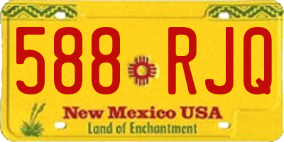 NM license plate 588RJQ