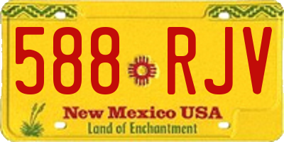 NM license plate 588RJV