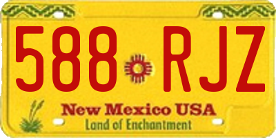 NM license plate 588RJZ