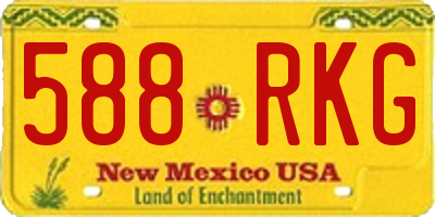 NM license plate 588RKG