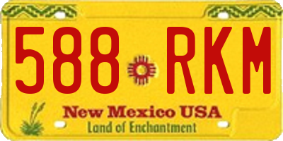 NM license plate 588RKM