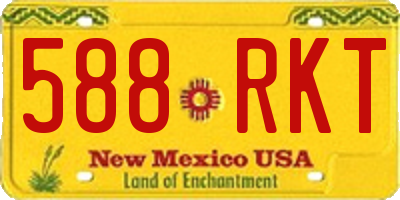 NM license plate 588RKT