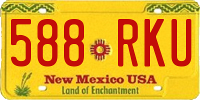 NM license plate 588RKU