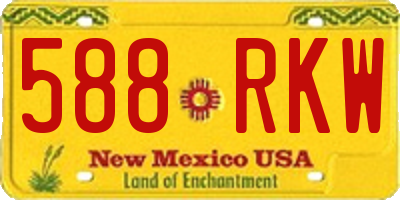 NM license plate 588RKW