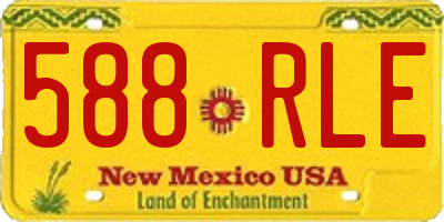 NM license plate 588RLE