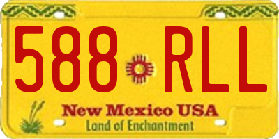 NM license plate 588RLL