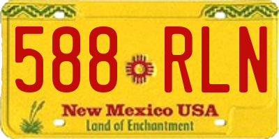 NM license plate 588RLN