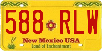NM license plate 588RLW
