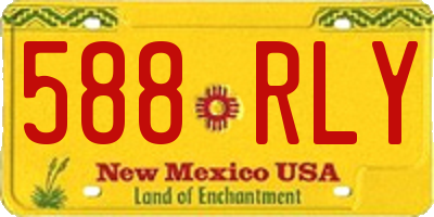 NM license plate 588RLY