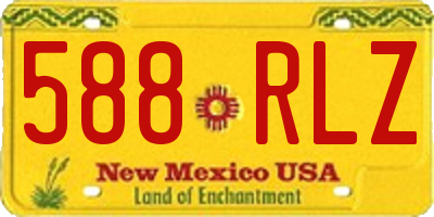 NM license plate 588RLZ