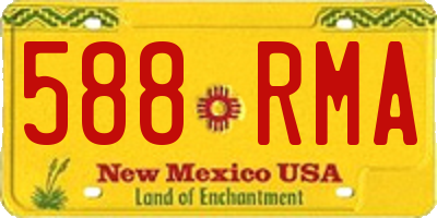 NM license plate 588RMA