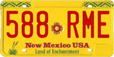 NM license plate 588RME