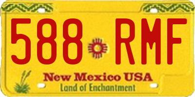 NM license plate 588RMF