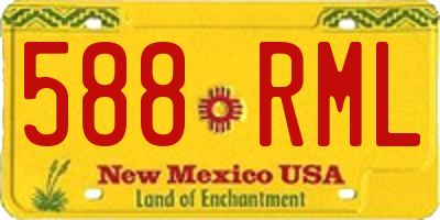 NM license plate 588RML