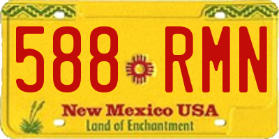 NM license plate 588RMN