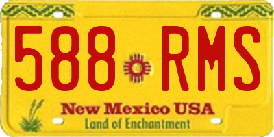 NM license plate 588RMS