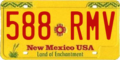 NM license plate 588RMV