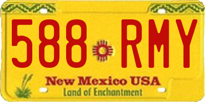 NM license plate 588RMY