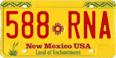 NM license plate 588RNA