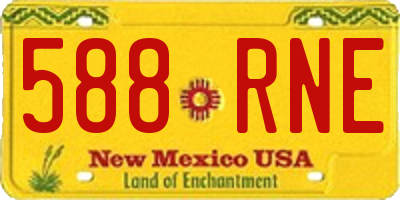 NM license plate 588RNE
