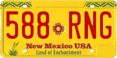 NM license plate 588RNG