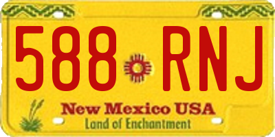 NM license plate 588RNJ