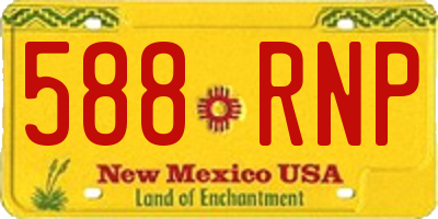 NM license plate 588RNP