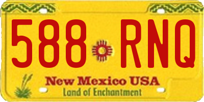 NM license plate 588RNQ