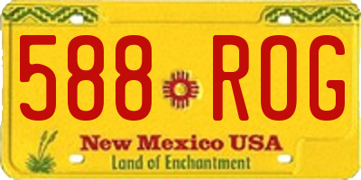 NM license plate 588ROG