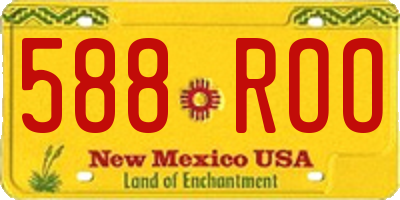 NM license plate 588ROO