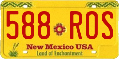 NM license plate 588ROS