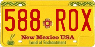 NM license plate 588ROX
