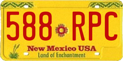 NM license plate 588RPC