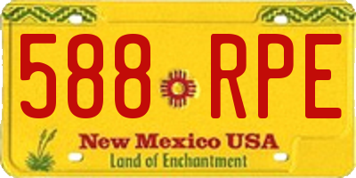 NM license plate 588RPE