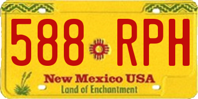 NM license plate 588RPH