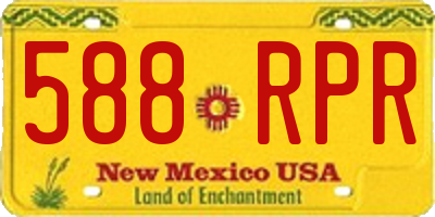 NM license plate 588RPR