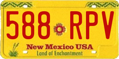 NM license plate 588RPV