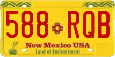 NM license plate 588RQB