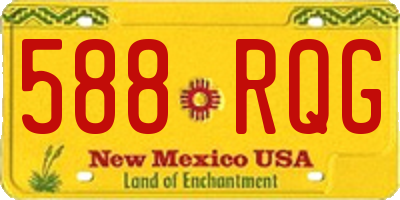 NM license plate 588RQG