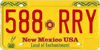 NM license plate 588RRY