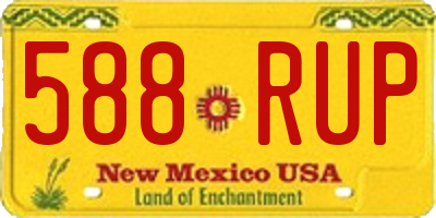 NM license plate 588RUP
