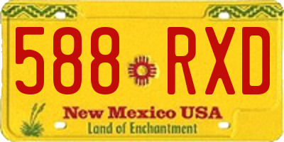 NM license plate 588RXD