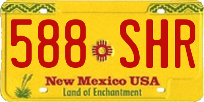 NM license plate 588SHR