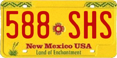 NM license plate 588SHS