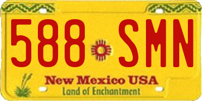 NM license plate 588SMN