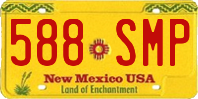 NM license plate 588SMP